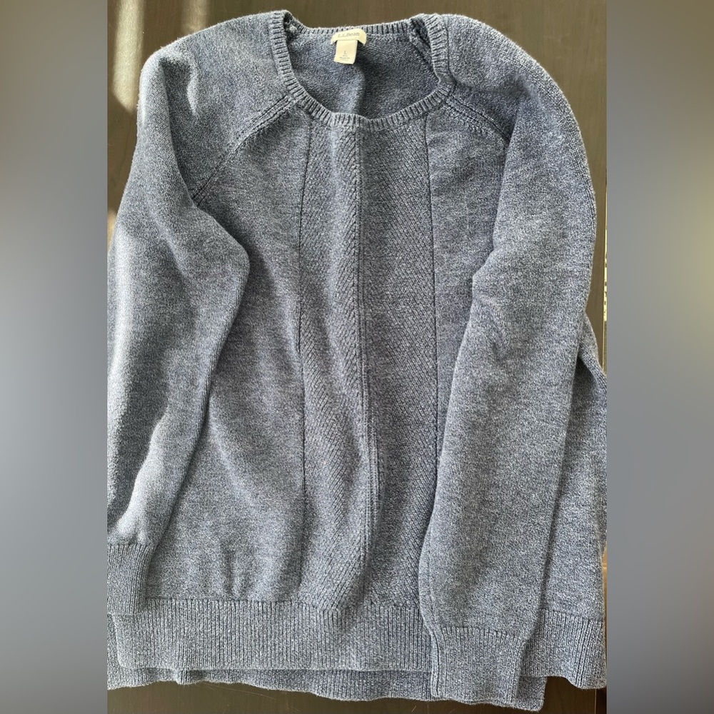 L.L. Bean women’s large blue 100% cotton sweat